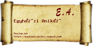 Egyházi Anikó névjegykártya